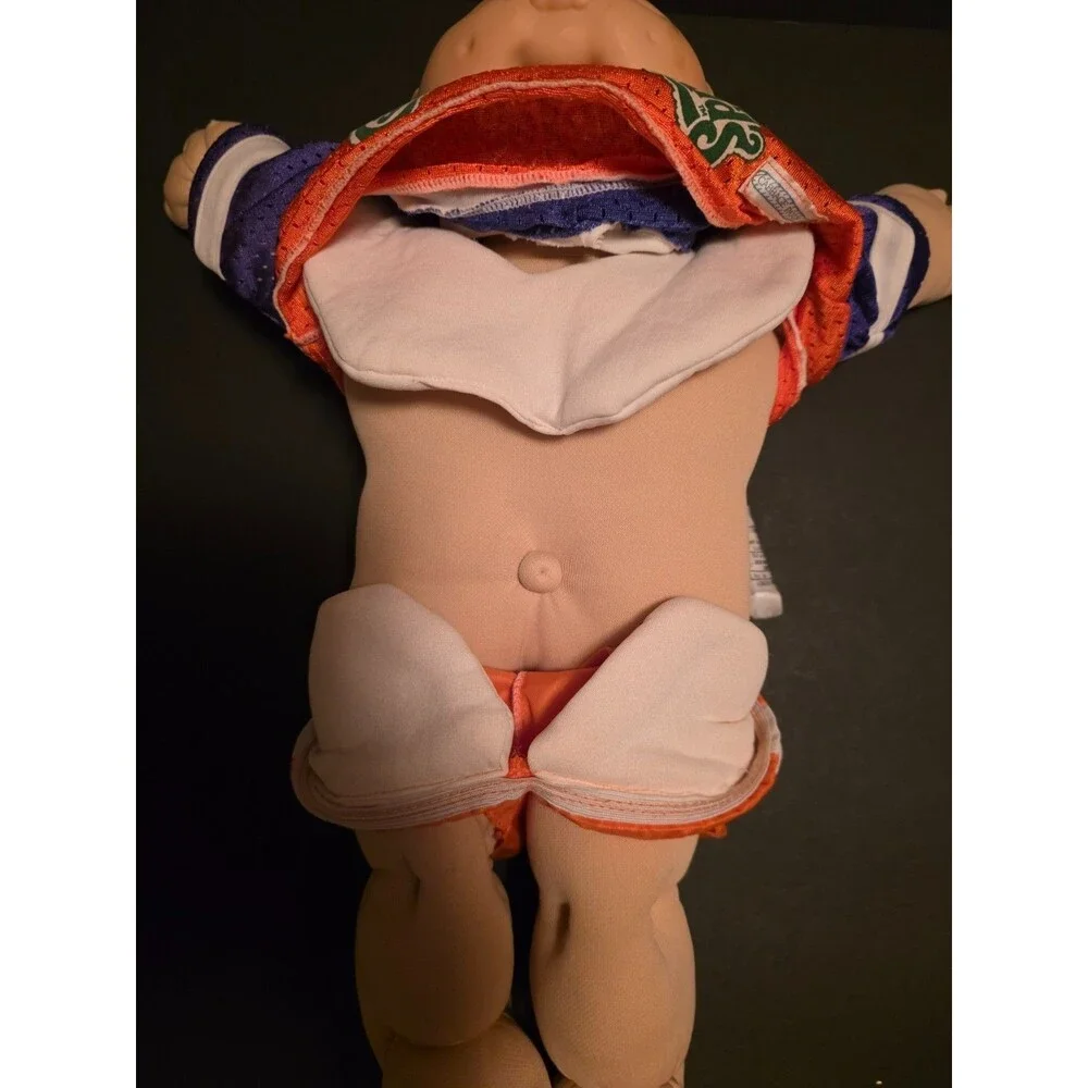 Vintage Cabbage Patch Kids Baby Doll Football Outfit Xavier Roberts Signed